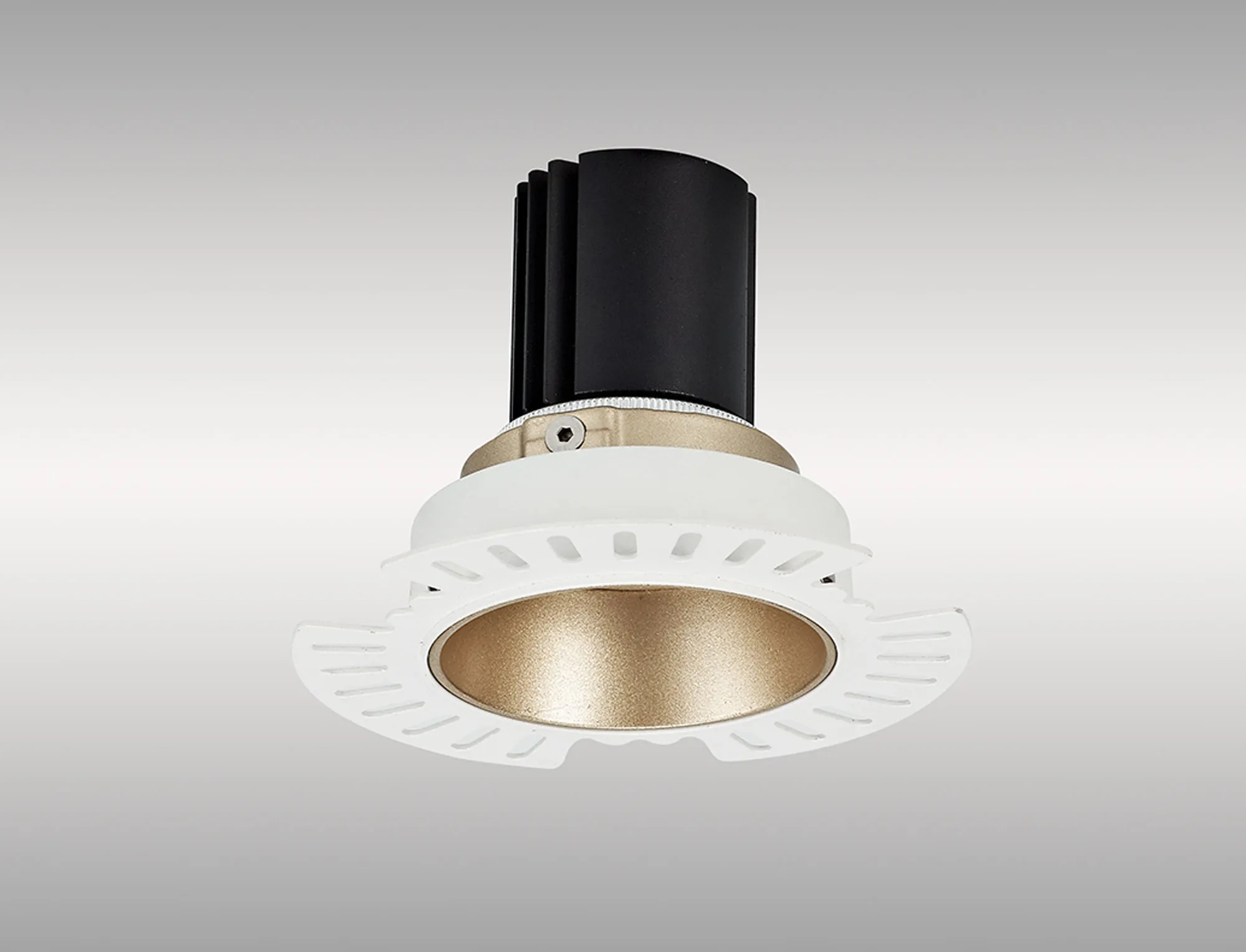 Basy A 12 Tridonic Powered 12W 2700K 1200lm 36° CRI>90 LED Engine Gold Adjustable Recessed Spotlight, IP20 DM201879  Dlux Basy A 12